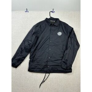 Vans Torrey Coaches Jacket Button Up Mens Size Medium / M Black